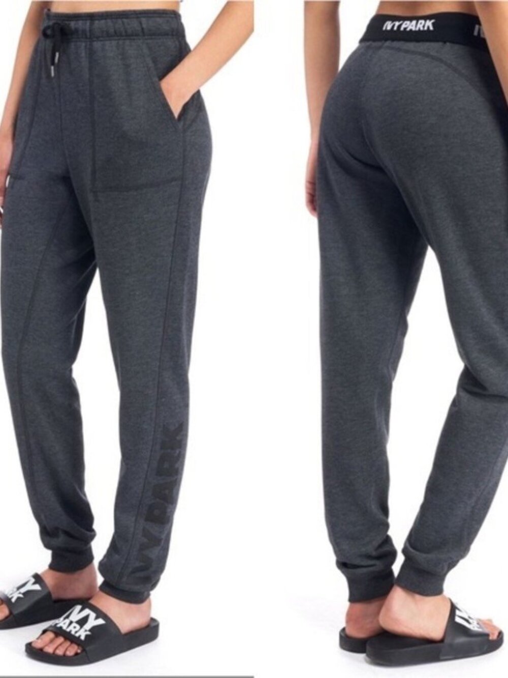 IVY PARK Dark Gray Cotton Blend Sweatpants Jogger - Size Medium